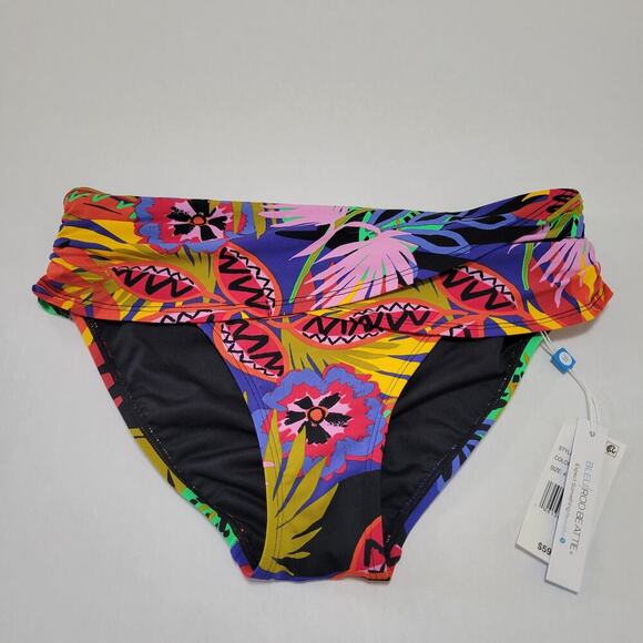 Bleu Rod Beattie Night Safari Twist-Front Sarong Hipster Swim Bottoms NWT US 4 - Picture 3 of 9